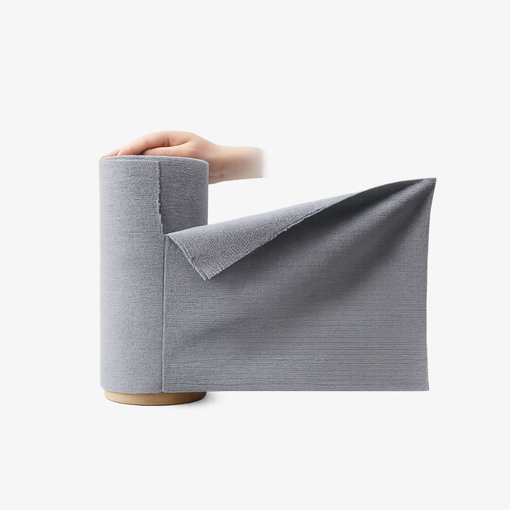 Microfiber Kitchen Towel Roll (25x25 cm) - Reusable Cleaning Cloths