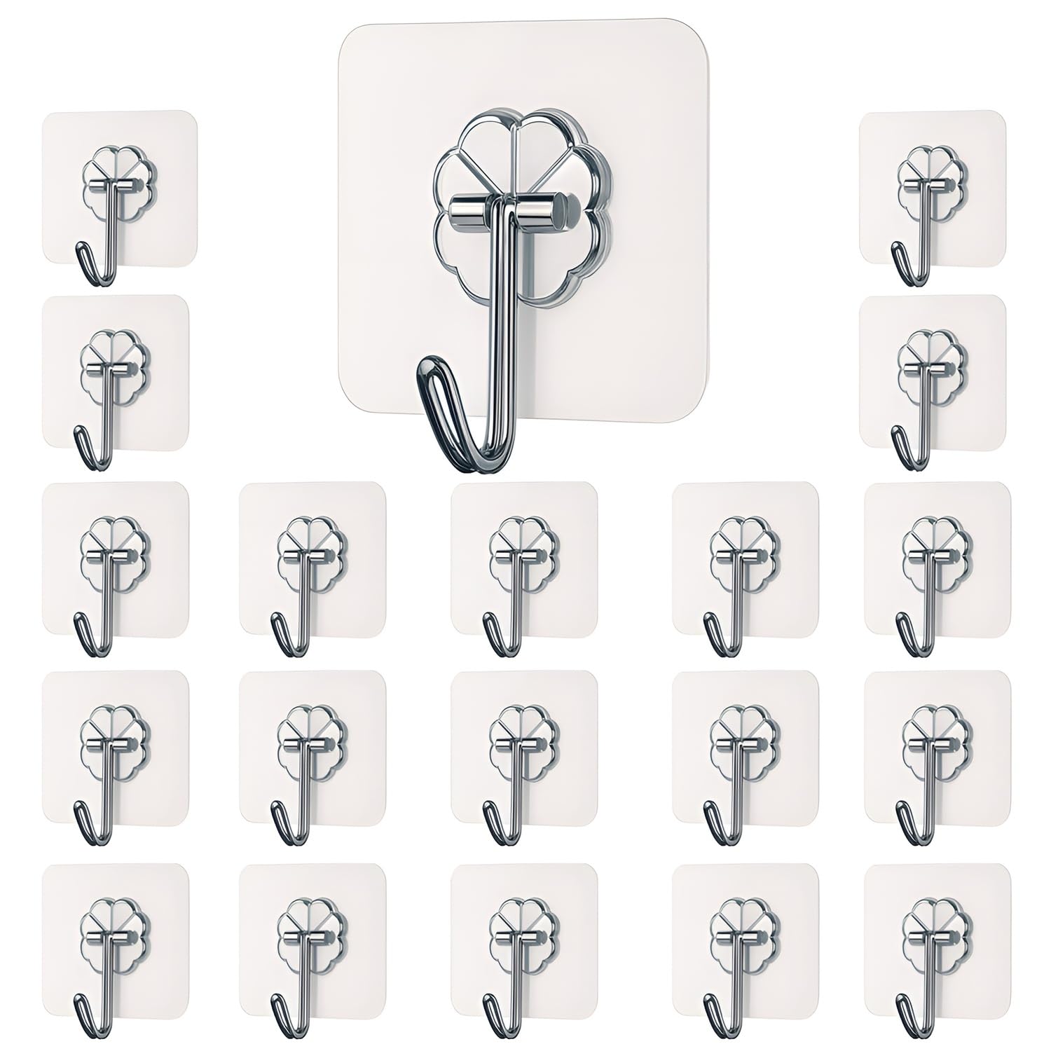 Adhesive Hooks for Hanging, Heavy Duty Wall Door Hooks.