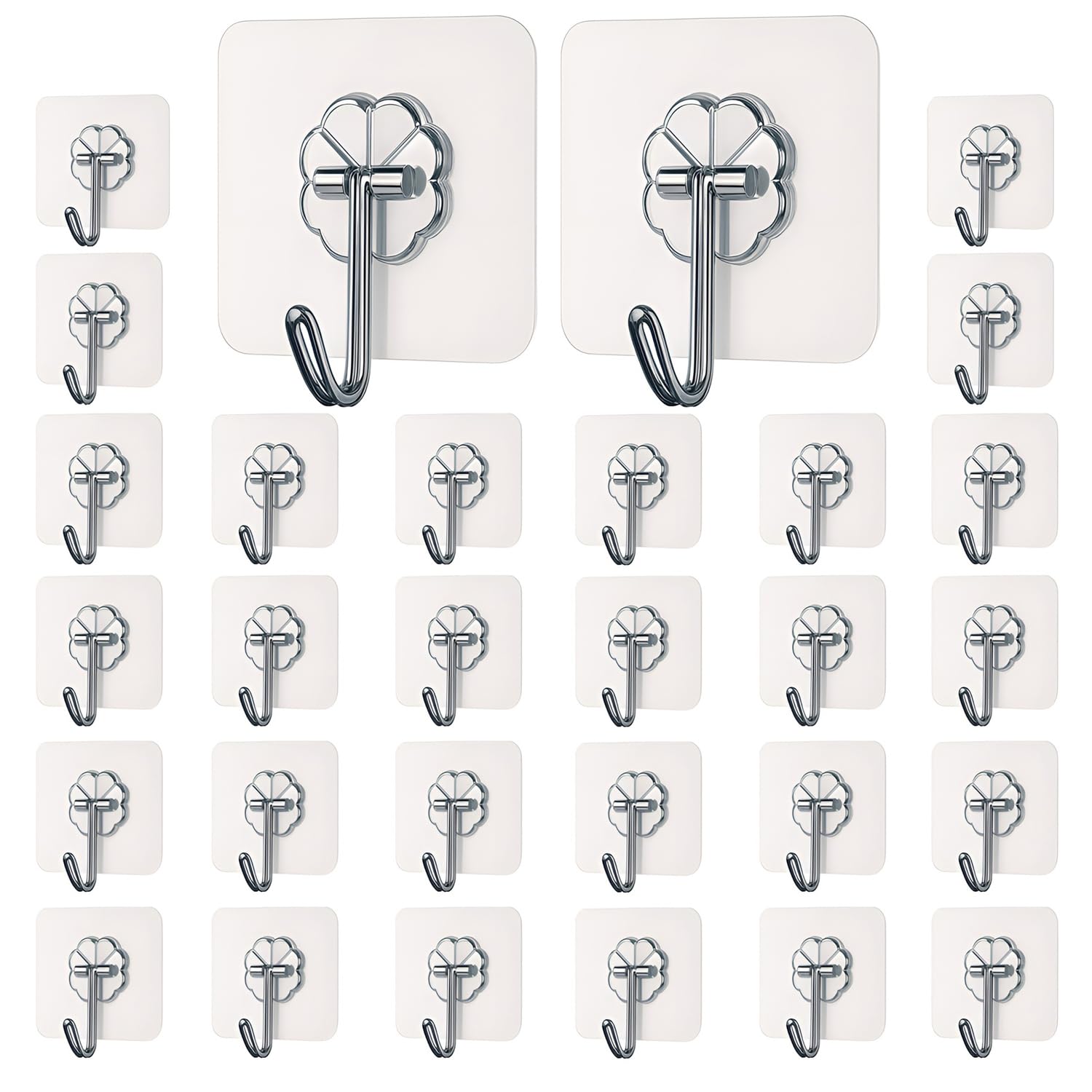 Adhesive Hooks for Hanging, Heavy Duty Wall Door Hooks.