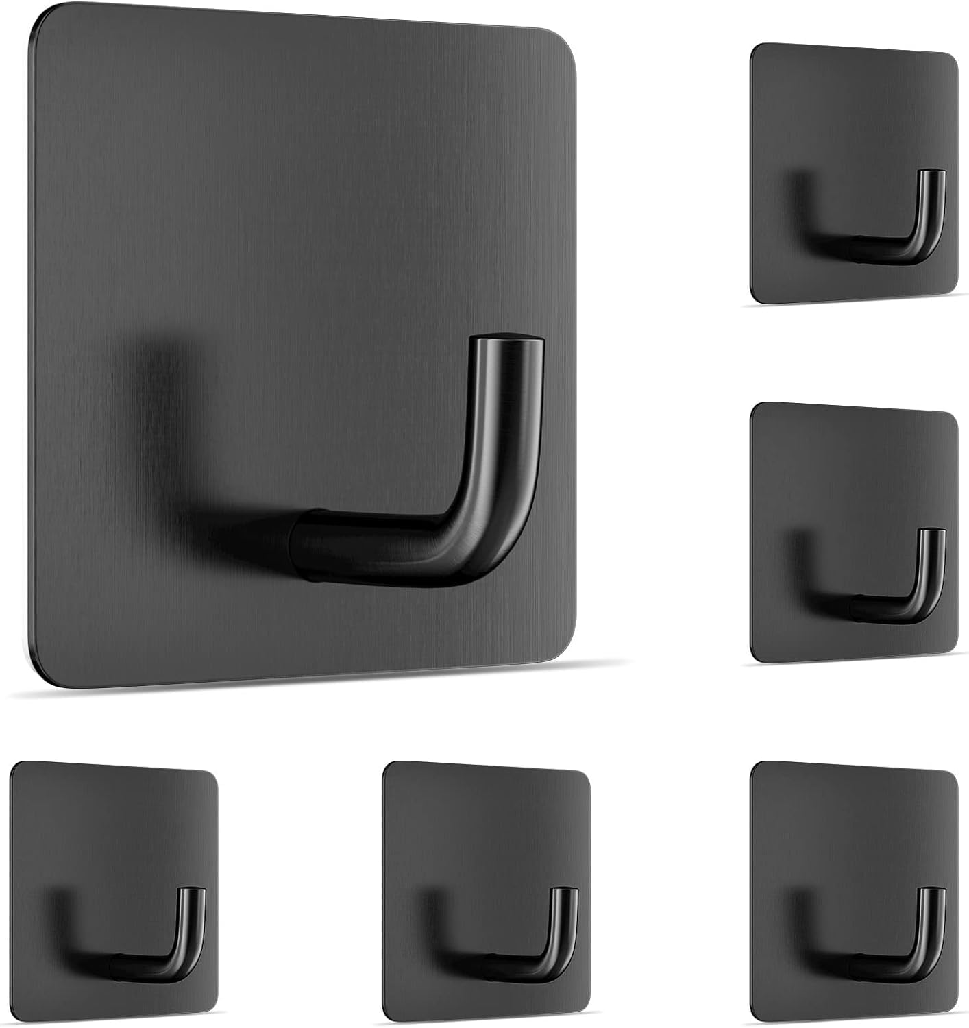 Metal Square J Hook– Black