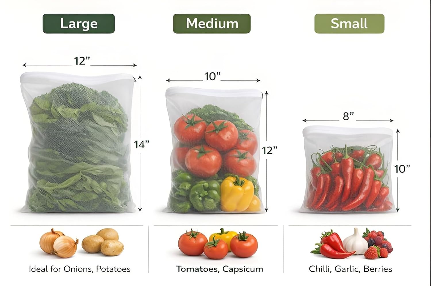 Reusable Fridge Storage Bags