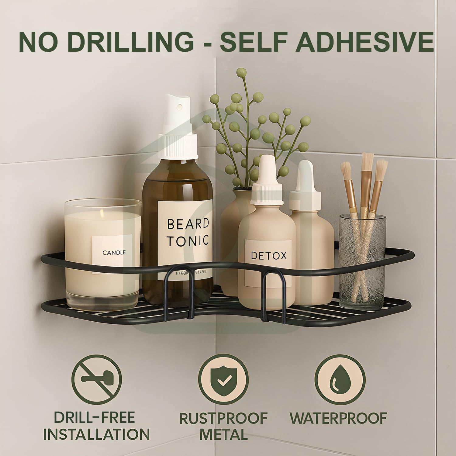 Self-Adhesive Bathroom Organizer