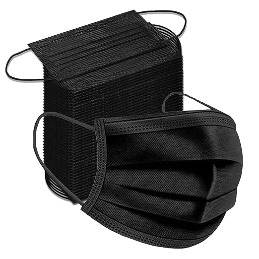 3Ply Surgical Face Mask-Black