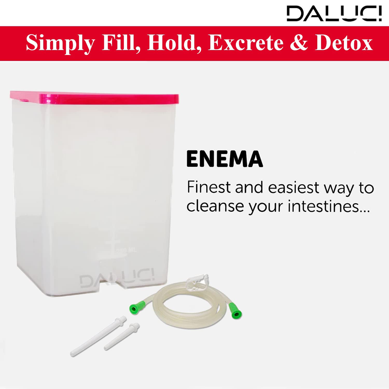 PVC Enema Kit for Home Use- Pink