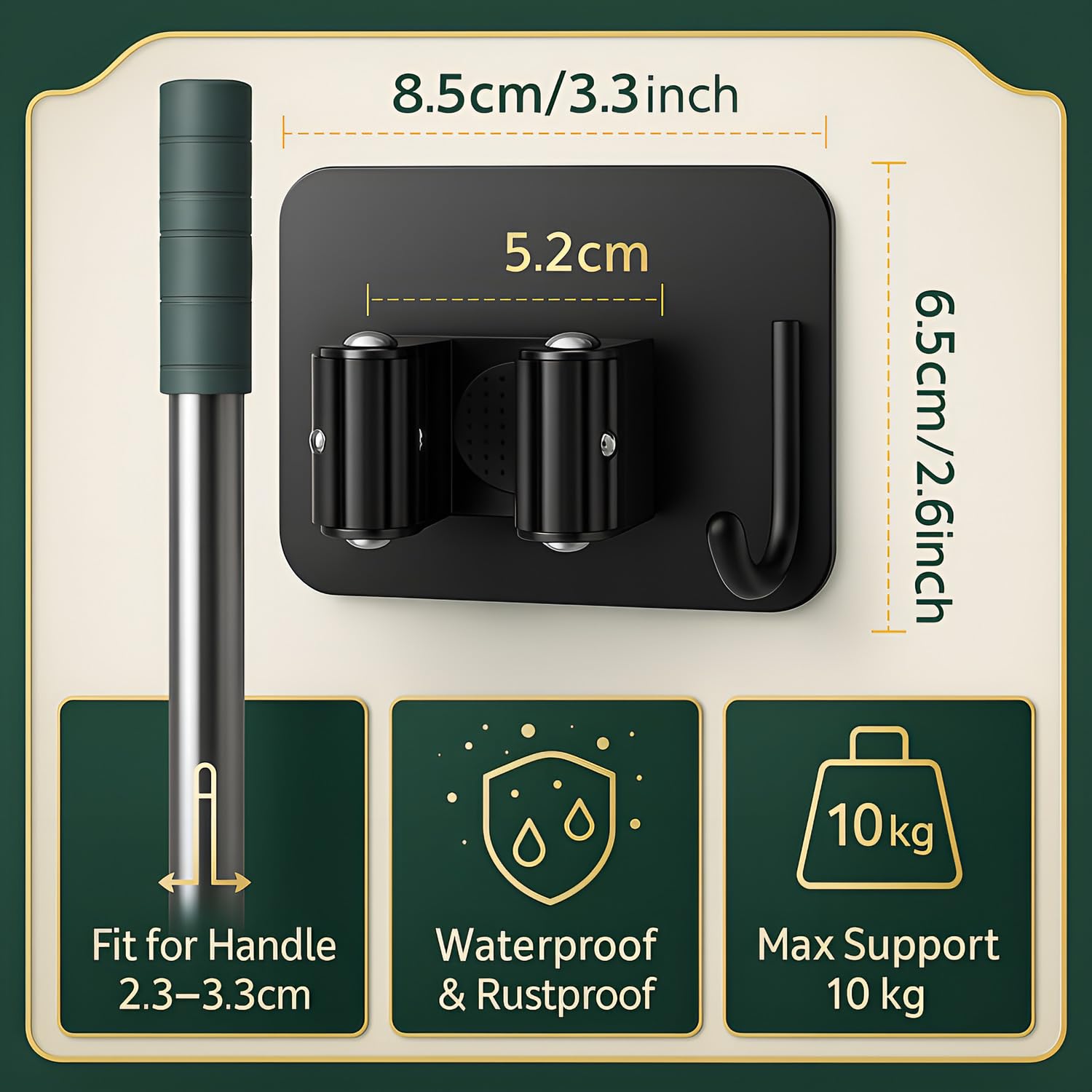 Broom Holder with Hook