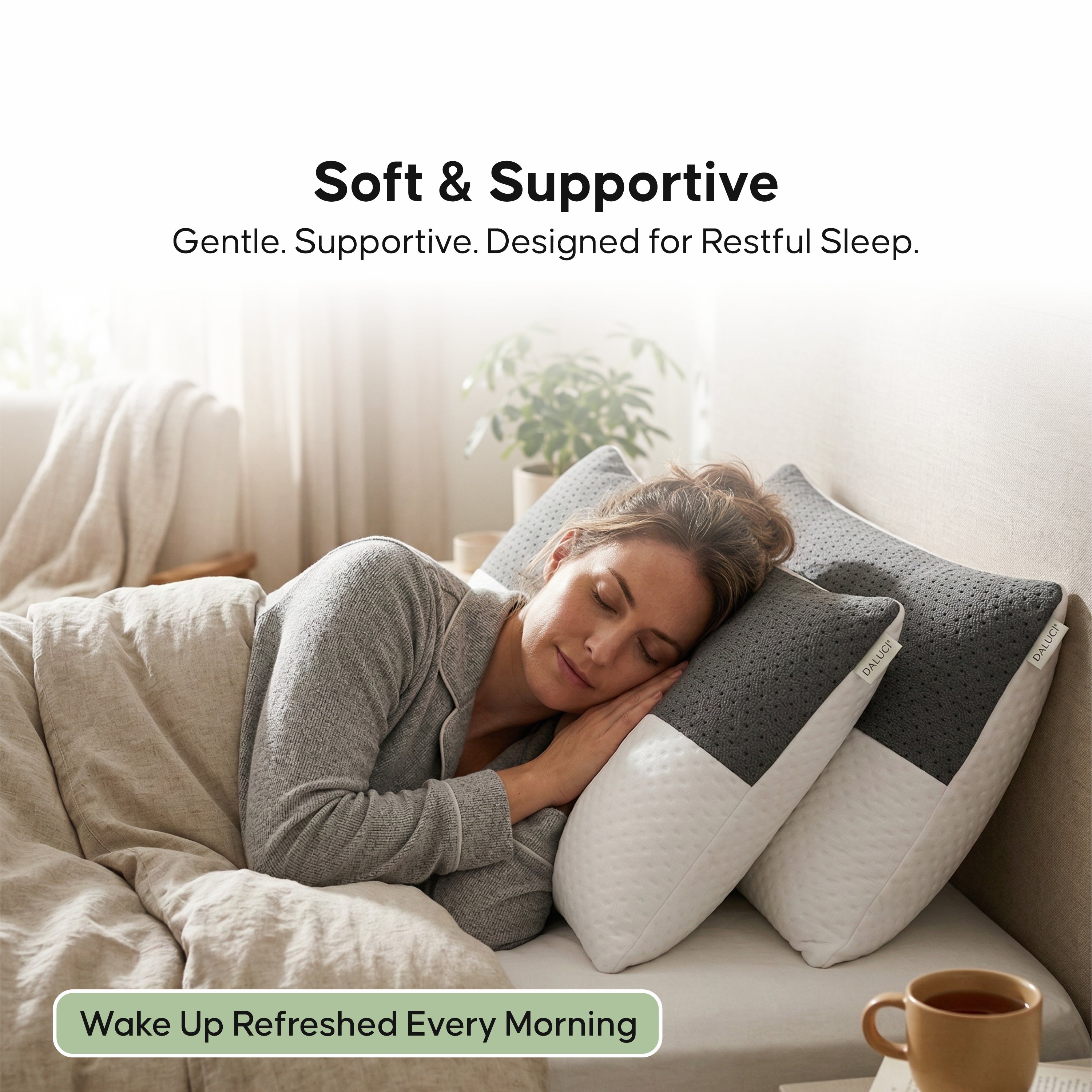 Hollow Fiber Pillow (27 x 16),Heavy Duty & Premium Quality
