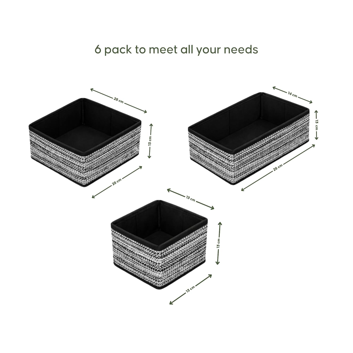 6 Pcs Foldable Closet Organizers