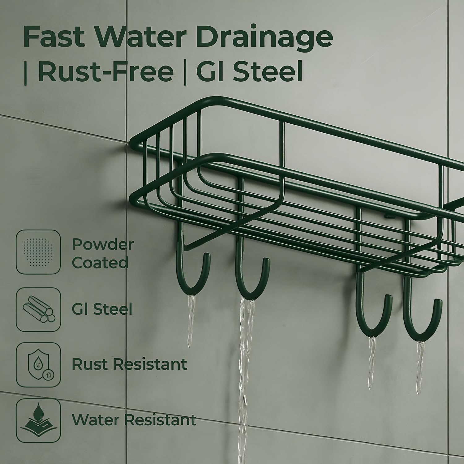 Self Adhesive Bathroom Shelf