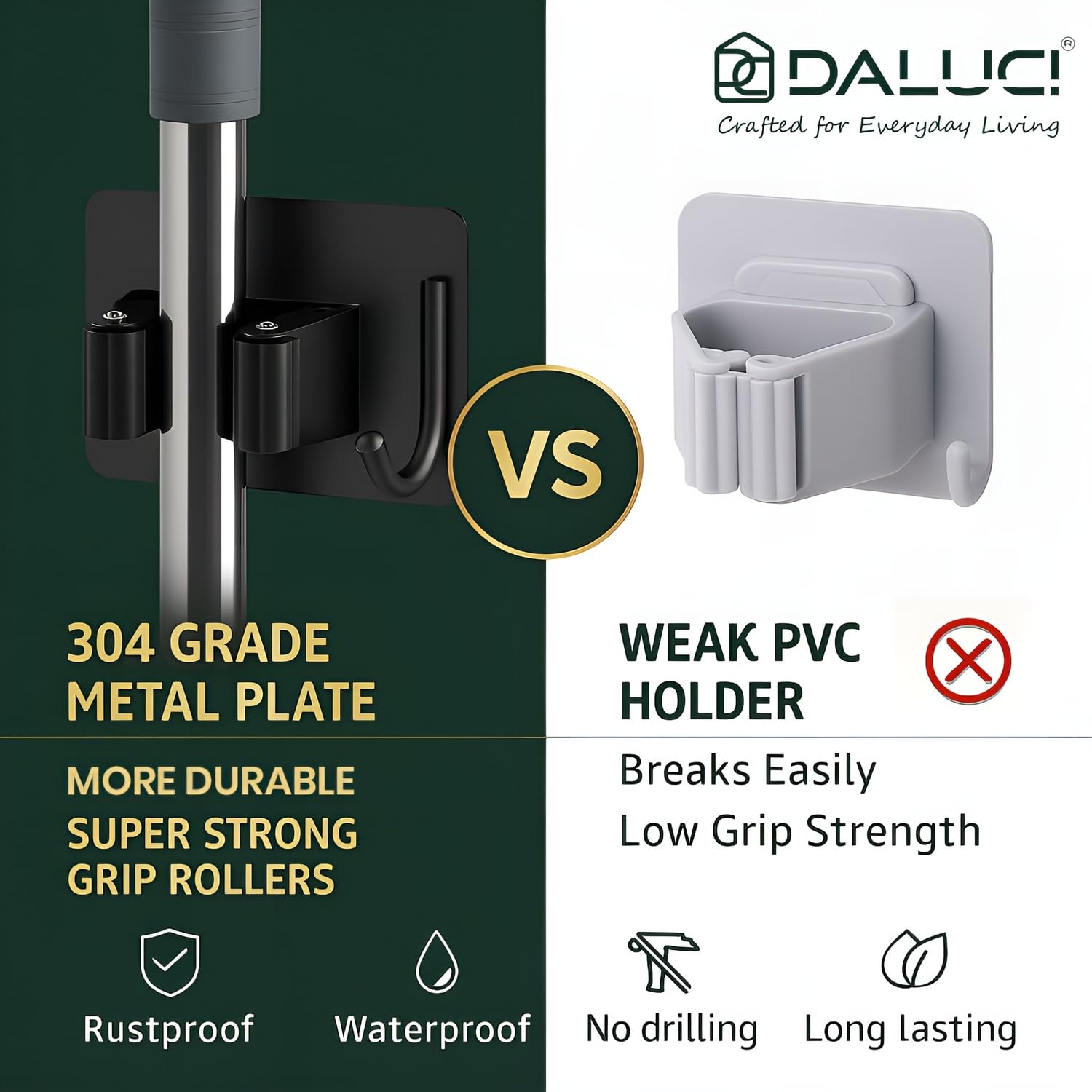 Broom Holder with Hook