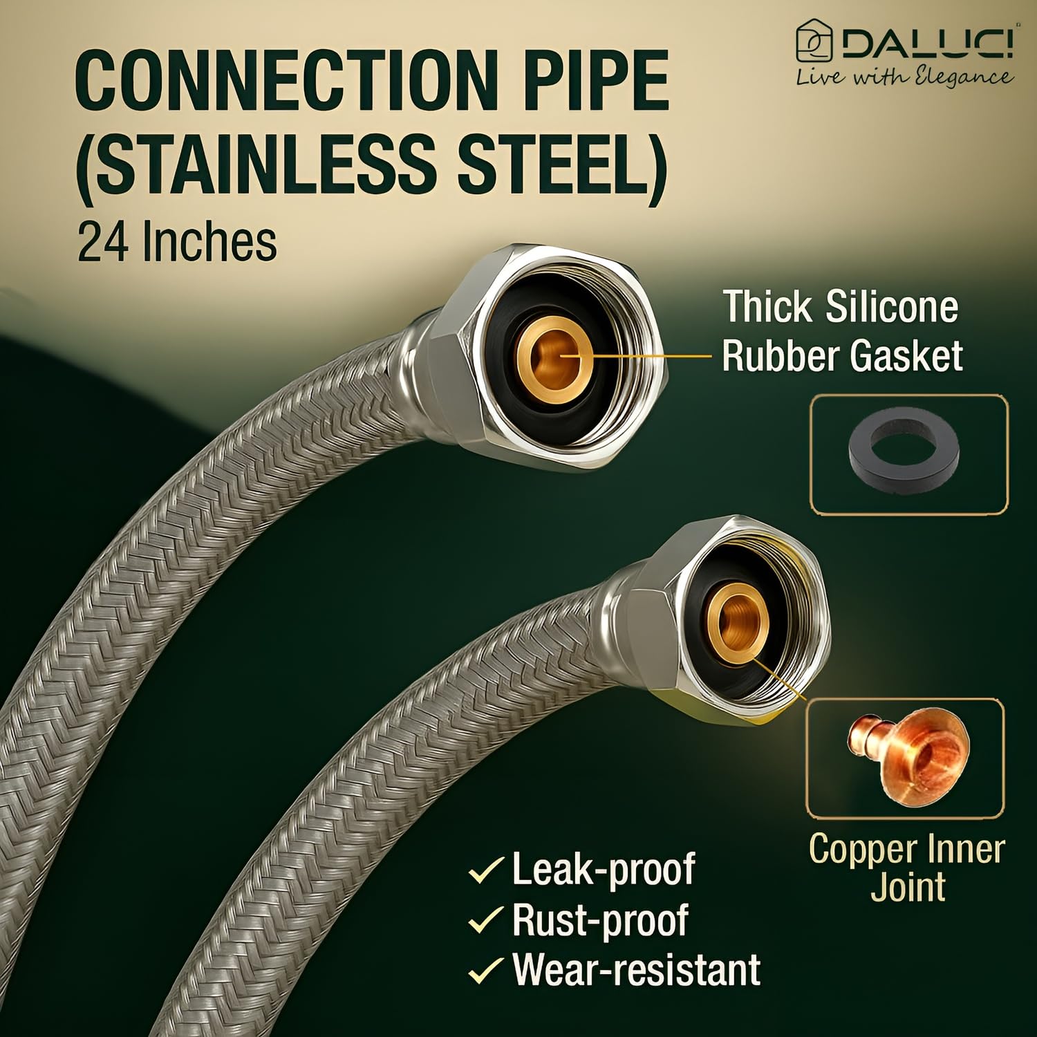 Geyser Connection Pipe 24 Inch – Heavy Duty