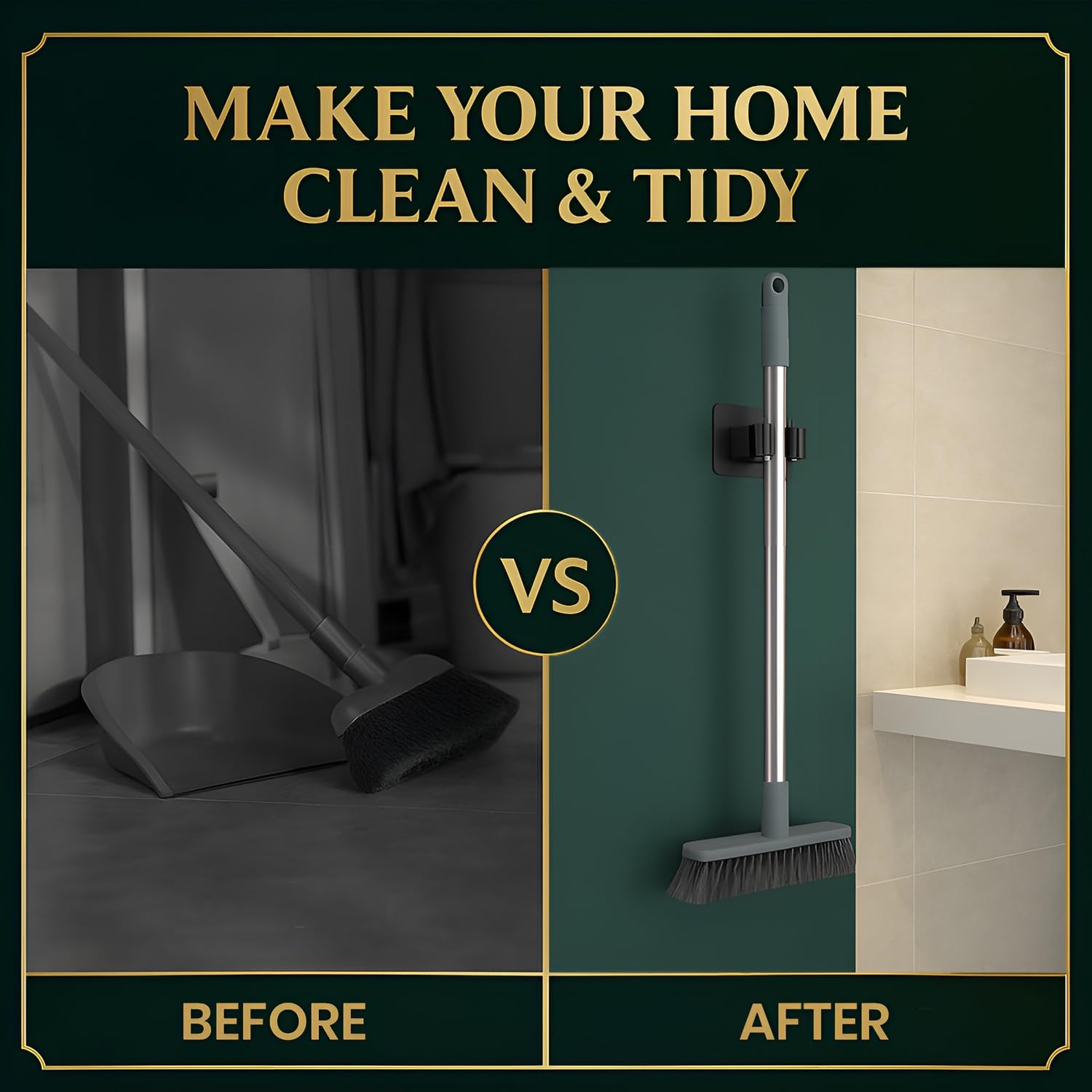 Broom Holder with Hook