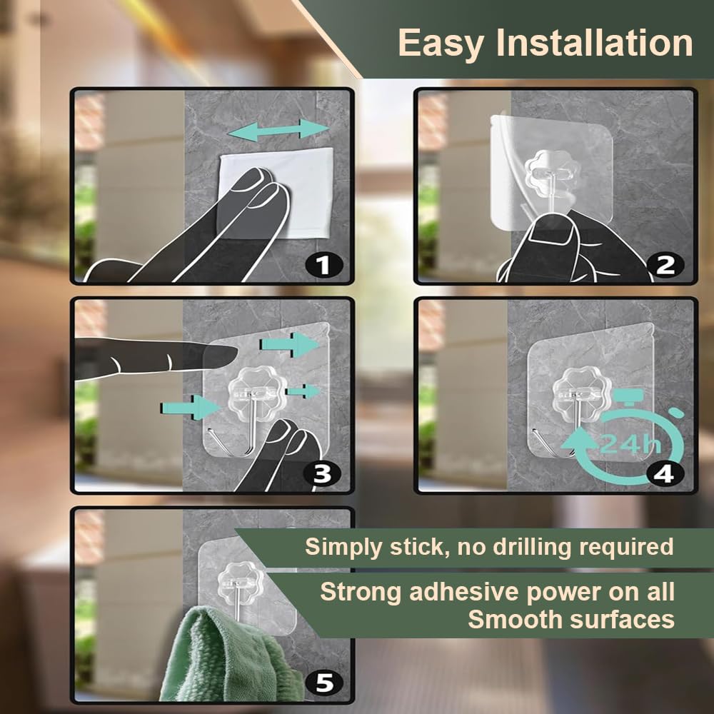 Flower Hooks -Self Adhesive Wall Hooks