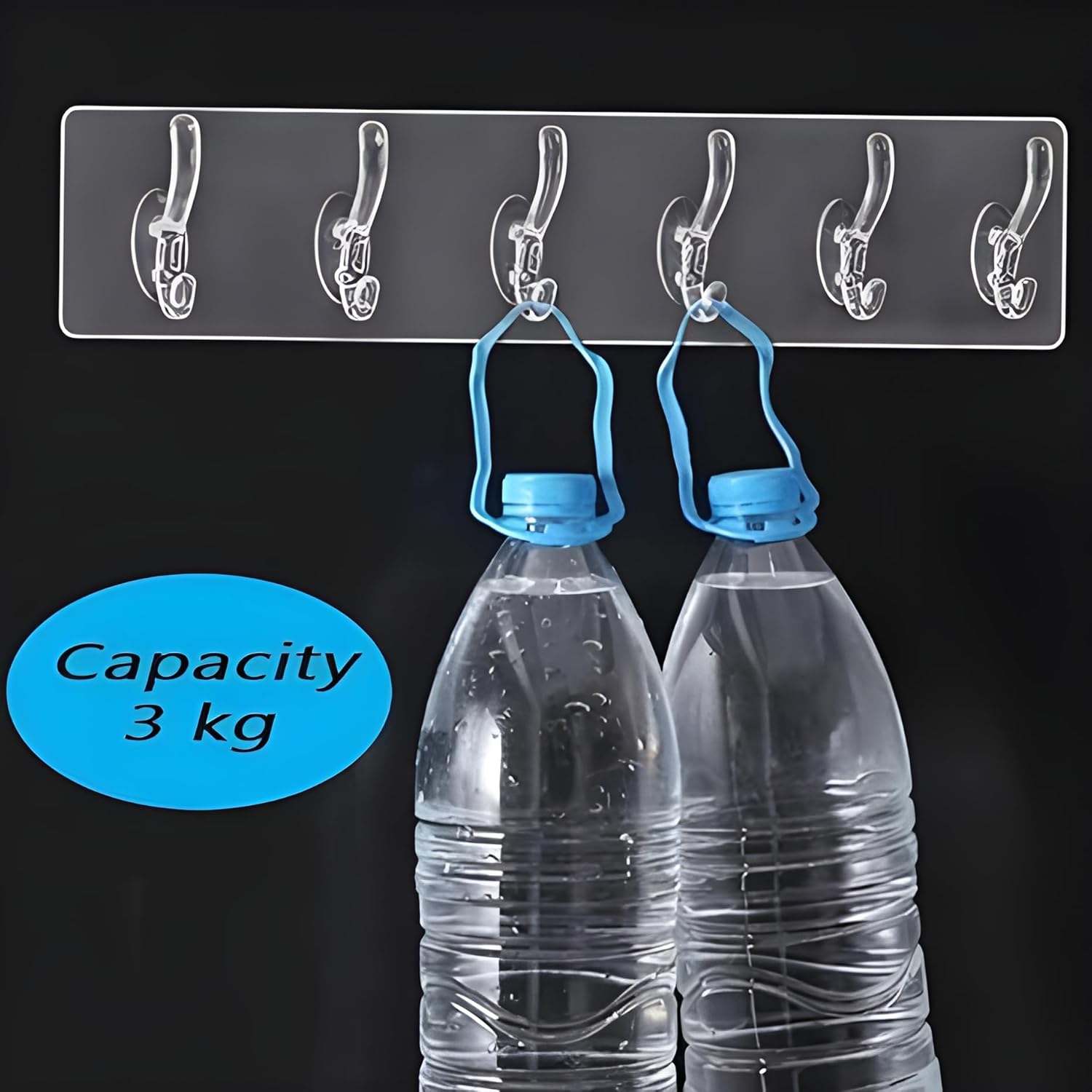 6-in-1 Adhesive Sticky Wall Hooks,Heavy Duty & Premium Quality