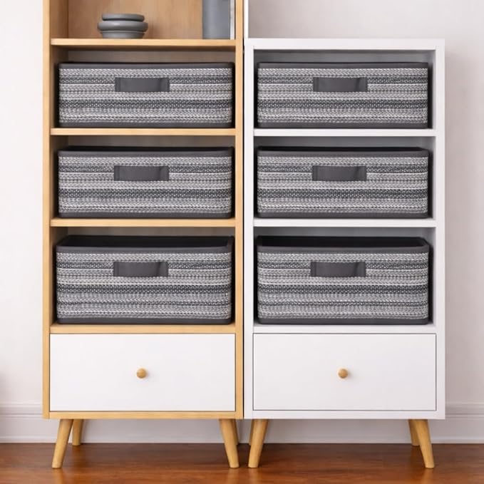 Foldable Wardrobe Organizer Storage Box (Pack of 6).