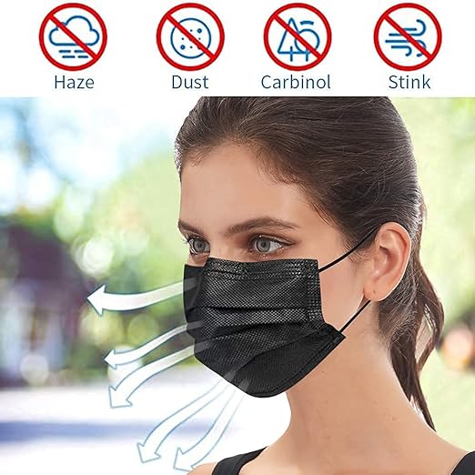 3Ply Surgical Face Mask-Black