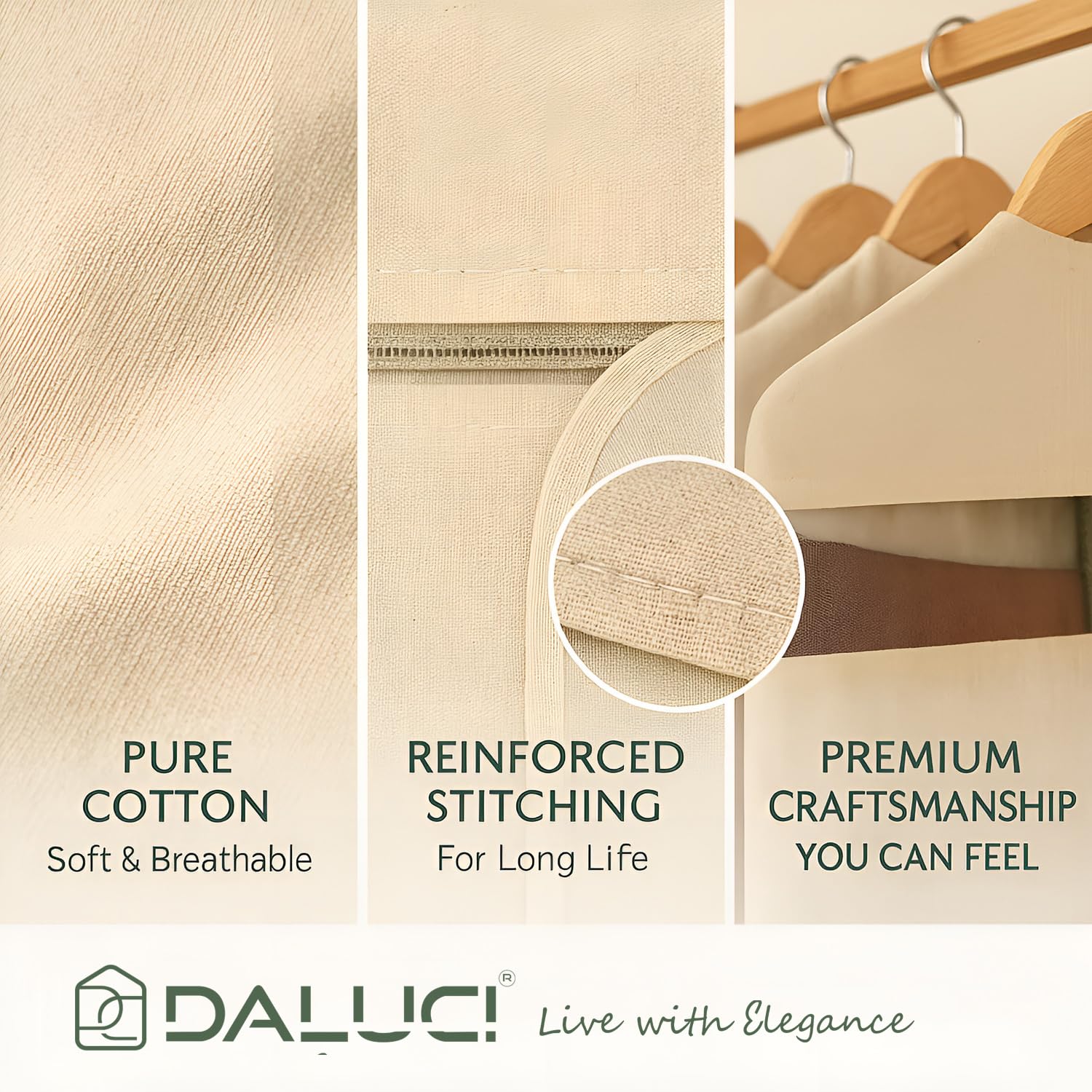 Hanging Cotton Saree Covers without Pocket