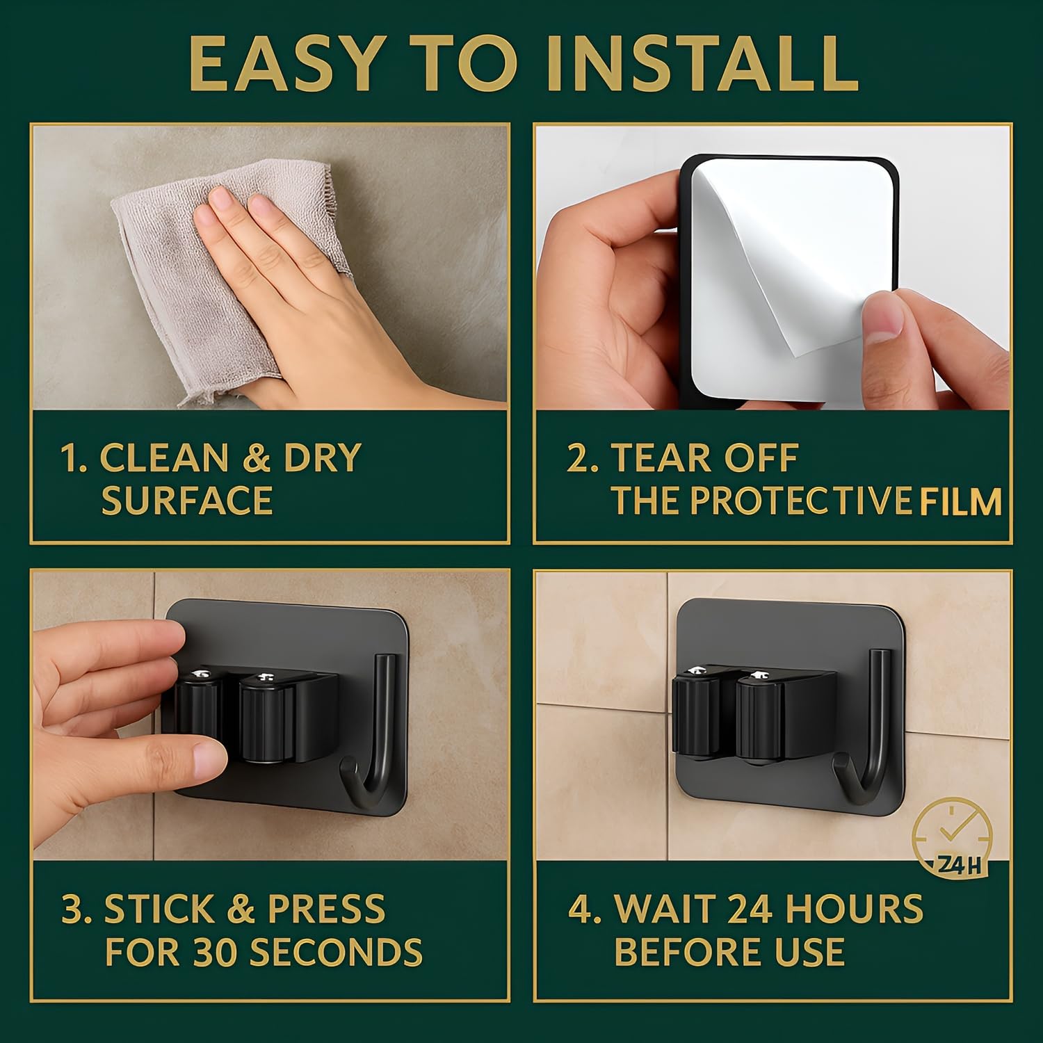 Broom Holder with Hook