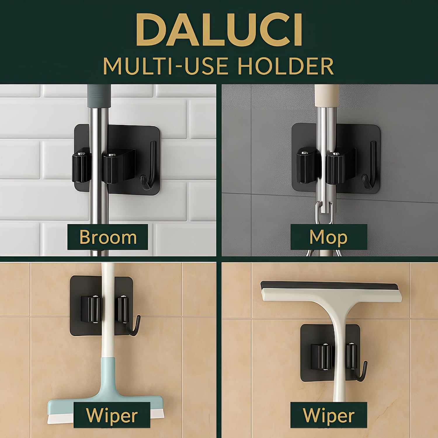 Broom Holder with Hook