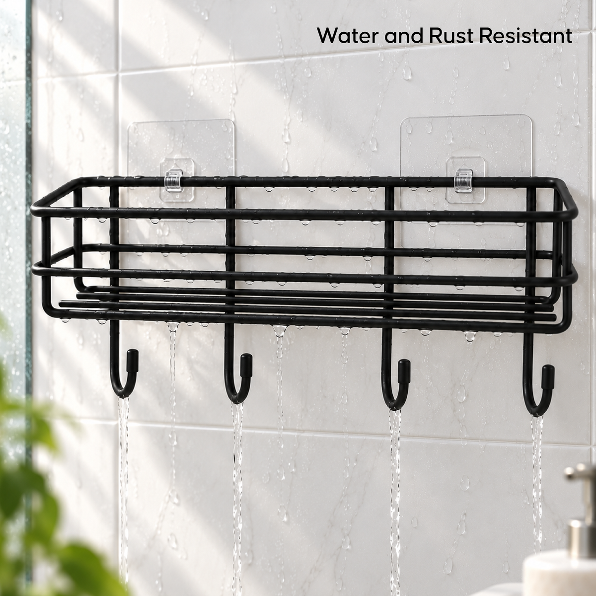 Self-Adhesive Bathroom Shelf - No Drill Wall Mount Storage Rack