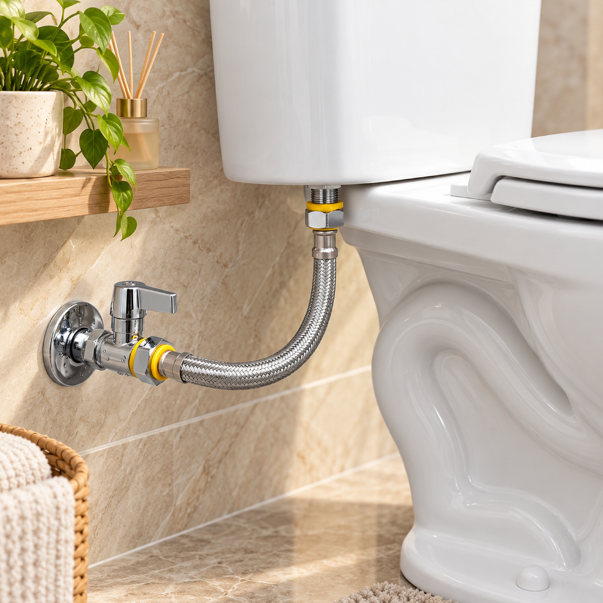 Geyser Connection Pipe - 24 Inch Flexible Hot Water Hose