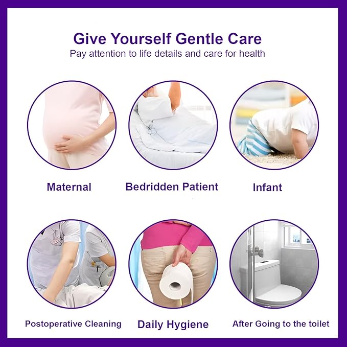 Portable Bidet Spray for Toilet – Handheld Retractable Jet Sprayer with Anti-Slip Bottle & Angled Nozzle | Travel-Friendly Personal Hygiene Cleaner with Carry Bag (Multicolor)