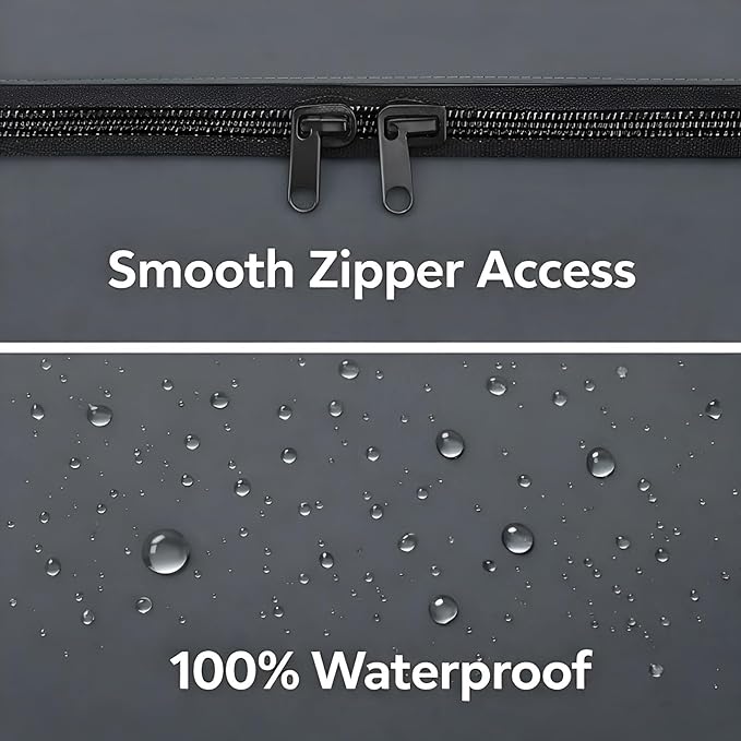 Top Load Fully Automatic Washing Machine Cover for 6 kg, 6.5 kg, 7kg & 7.5 kg | Waterproof & Dustproof Polyester Fabric with Zipper | Protective Cover for Washing Machine (Grey, 59X59X86 CM)
