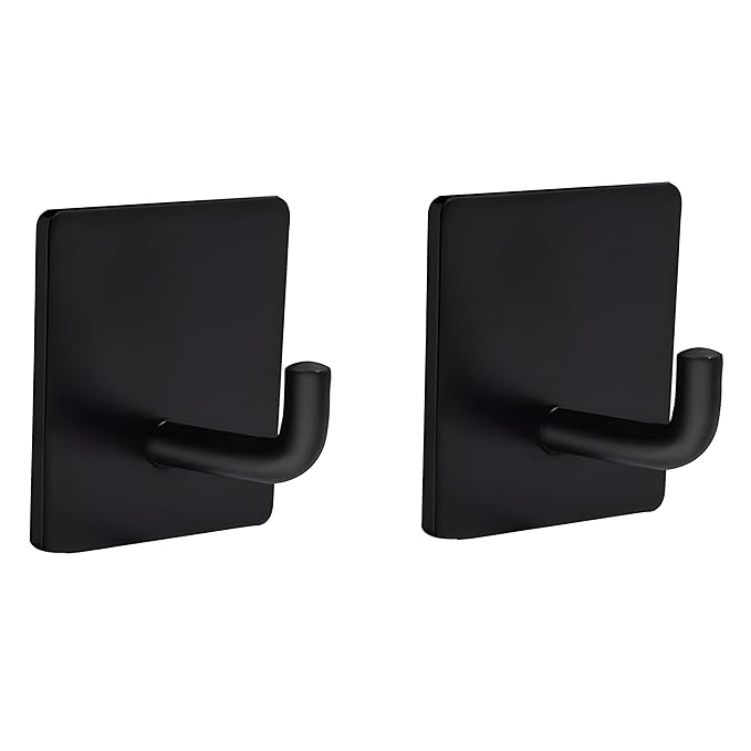 Metal Square J Hook– Black