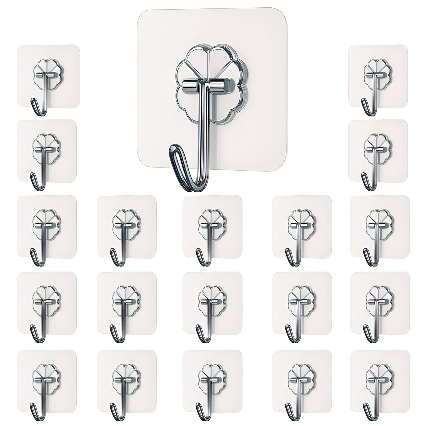 Adhesive Hooks for Hanging, Heavy Duty Wall Door Hooks.