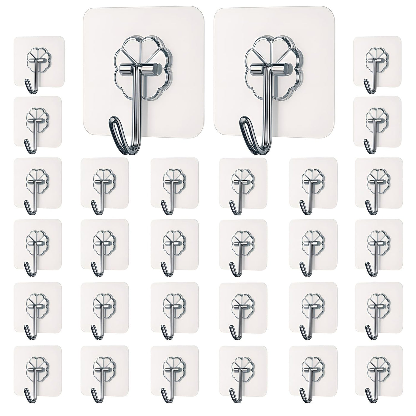 Adhesive Hooks for Hanging, Heavy Duty Wall Door Hooks.