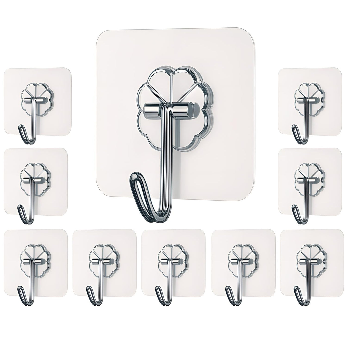 Adhesive Hooks for Hanging, Heavy Duty Wall Door Hooks.