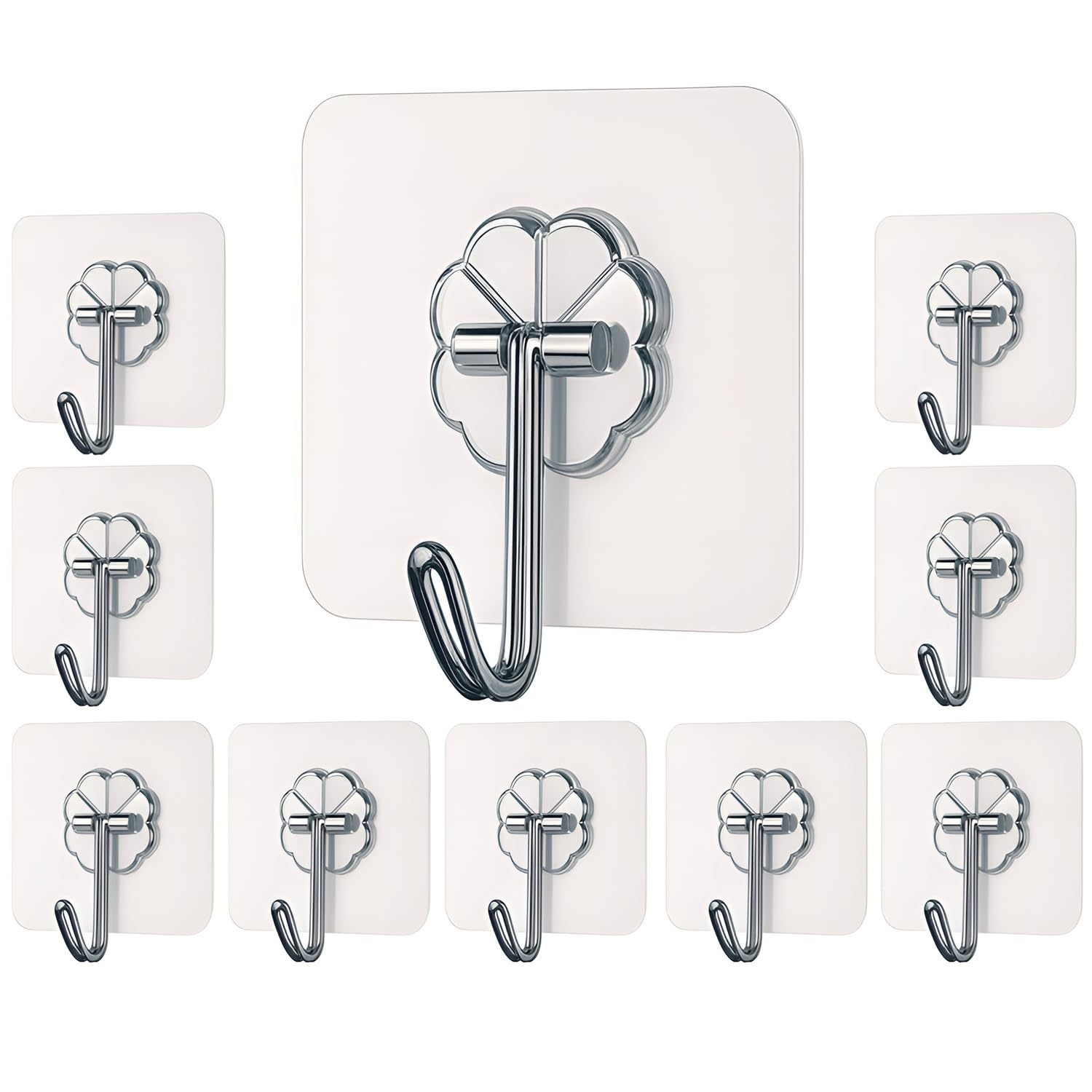 Adhesive Hooks for Hanging, Heavy Duty Wall Door Hooks.