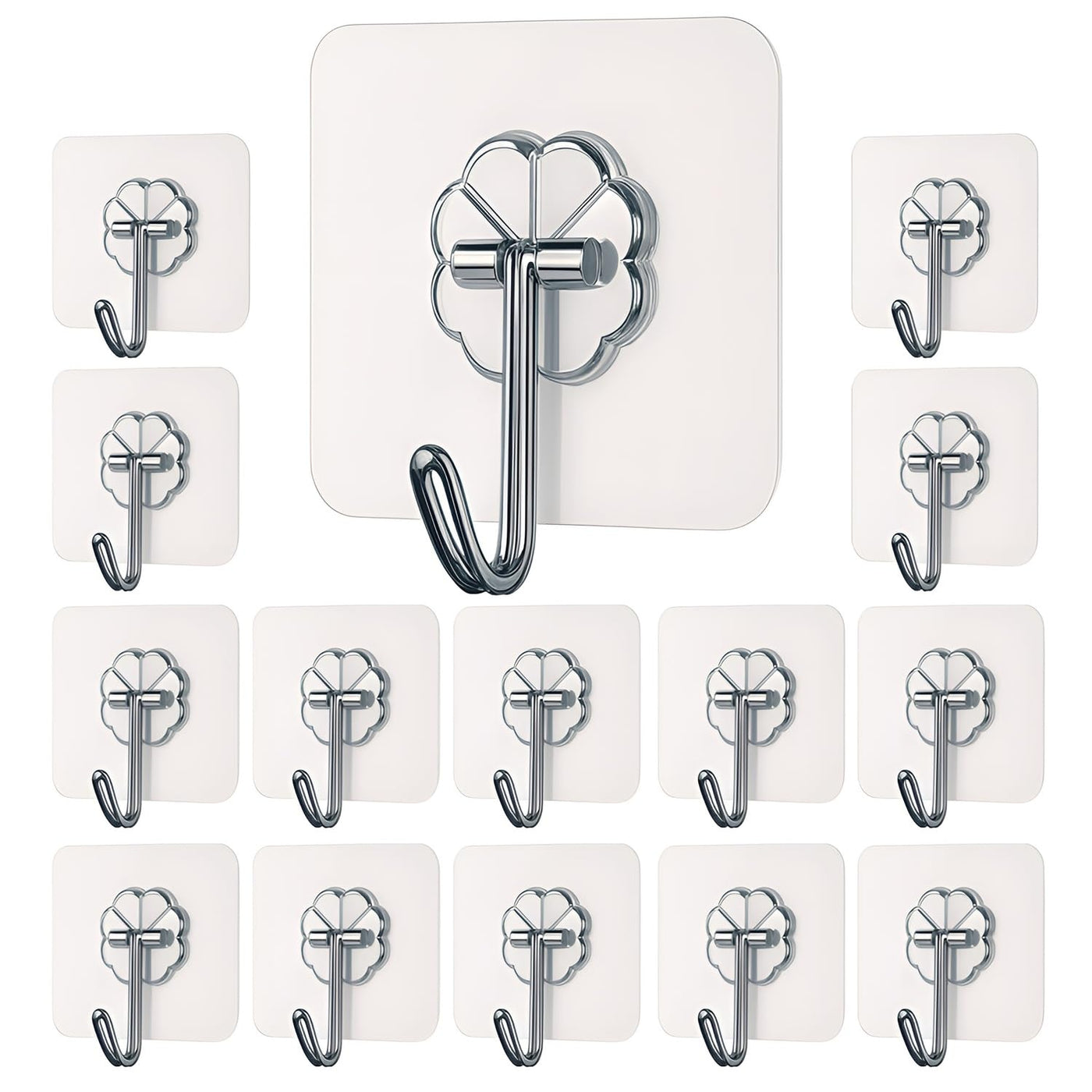 Adhesive Hooks for Hanging, Heavy Duty Wall Door Hooks.