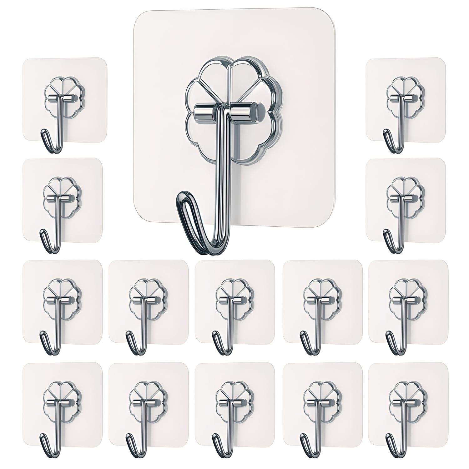 Adhesive Hooks for Hanging, Heavy Duty Wall Door Hooks.