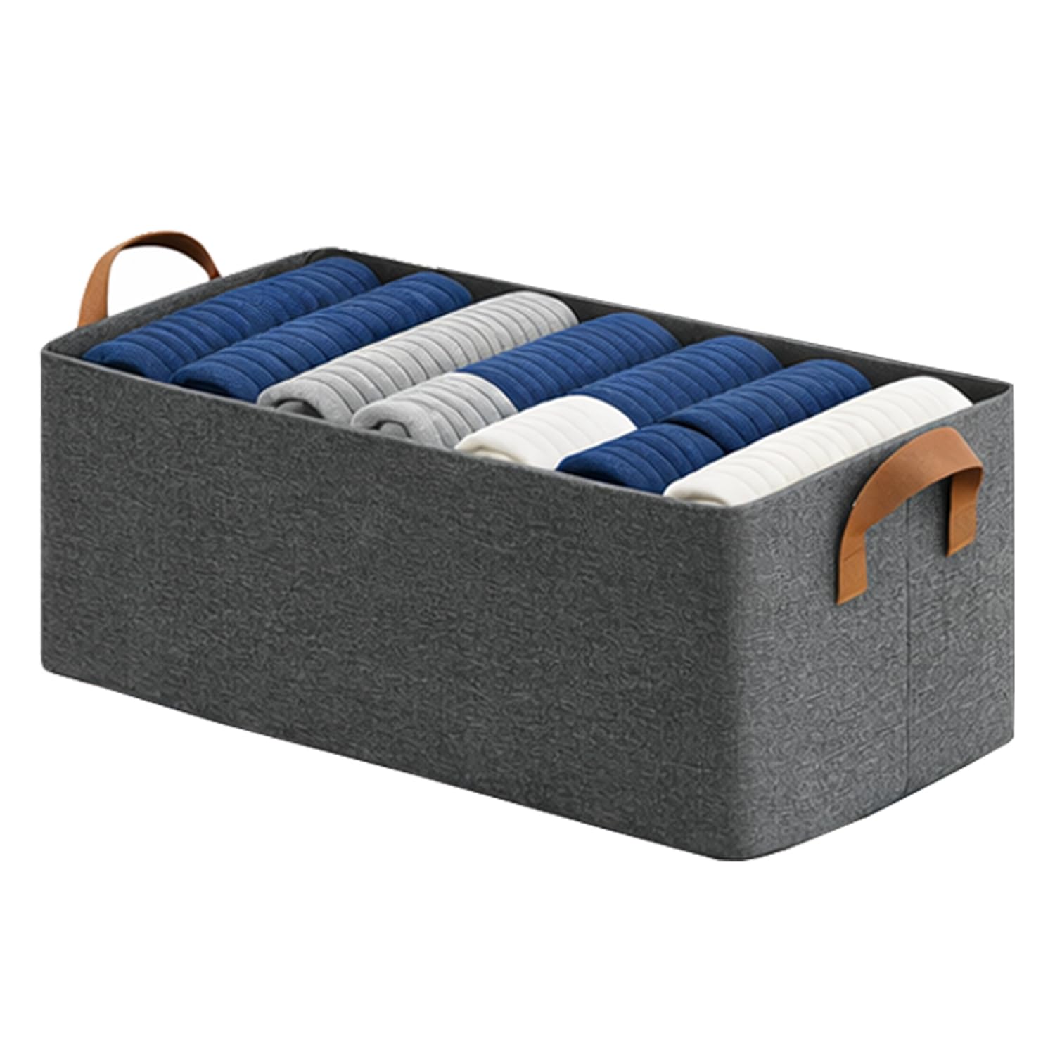 Rectangle Storage Baskets [Grey], Heavy Duty & Premium Quality