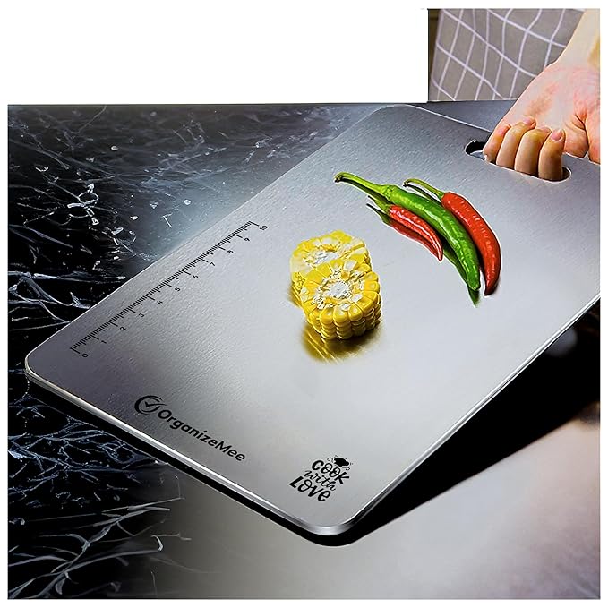 Daluci Large Stainless Steel Cutting Board (36 cm x 25 cm)