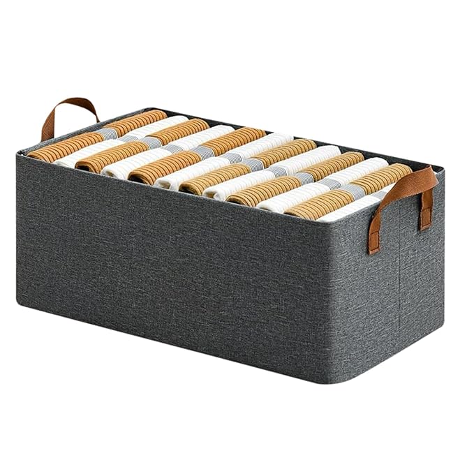 Rectangle Storage Baskets [Grey], Heavy Duty & Premium Quality