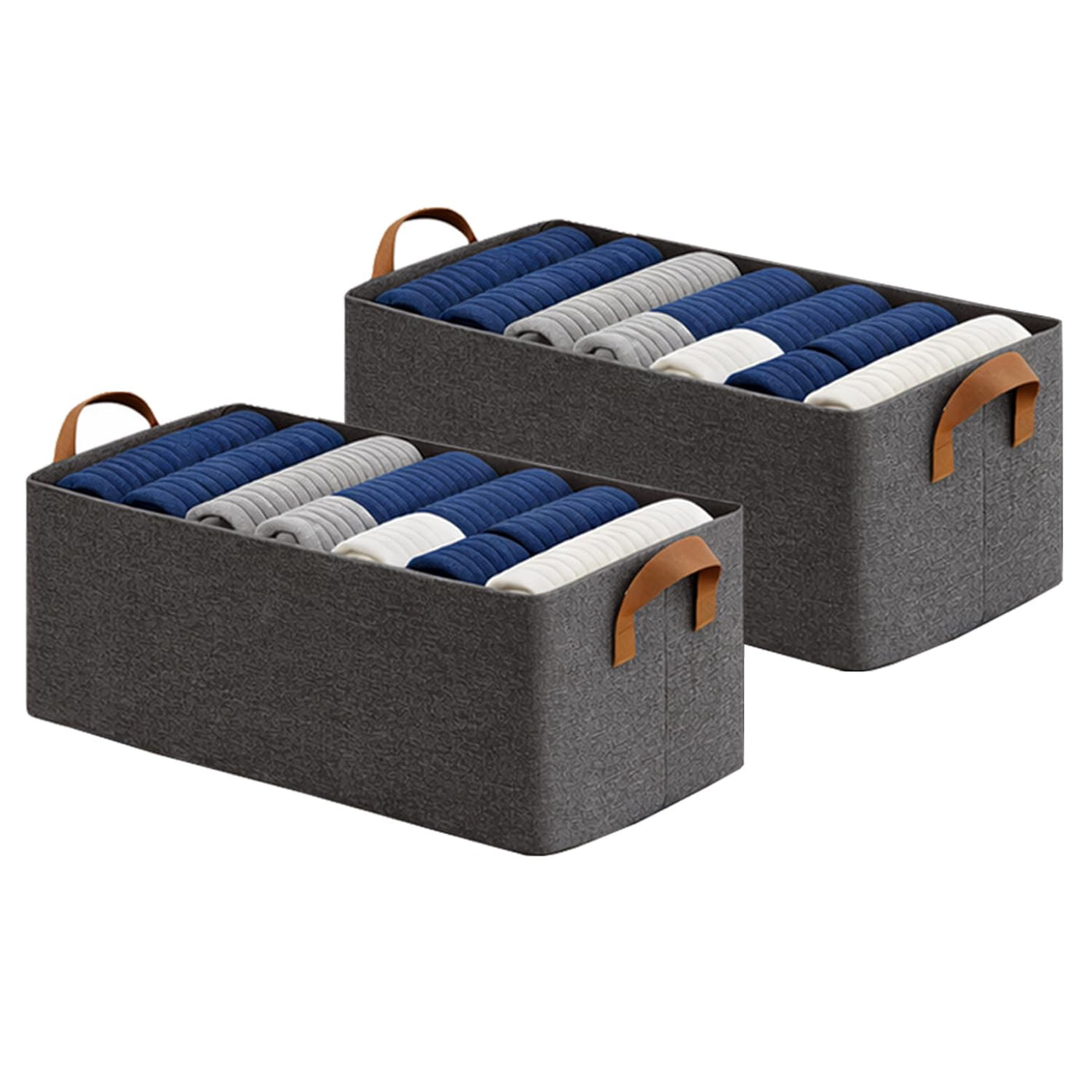 Rectangle Storage Baskets [Grey], Heavy Duty & Premium Quality
