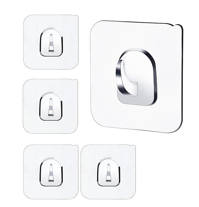 Adhesive Hooks for Hanging, Heavy Duty Wall Door Hooks.