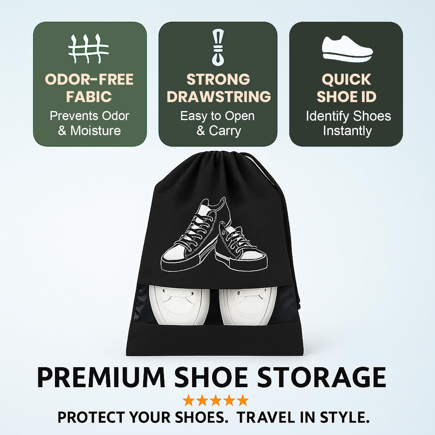 Shoe Bags for Travel & Storage