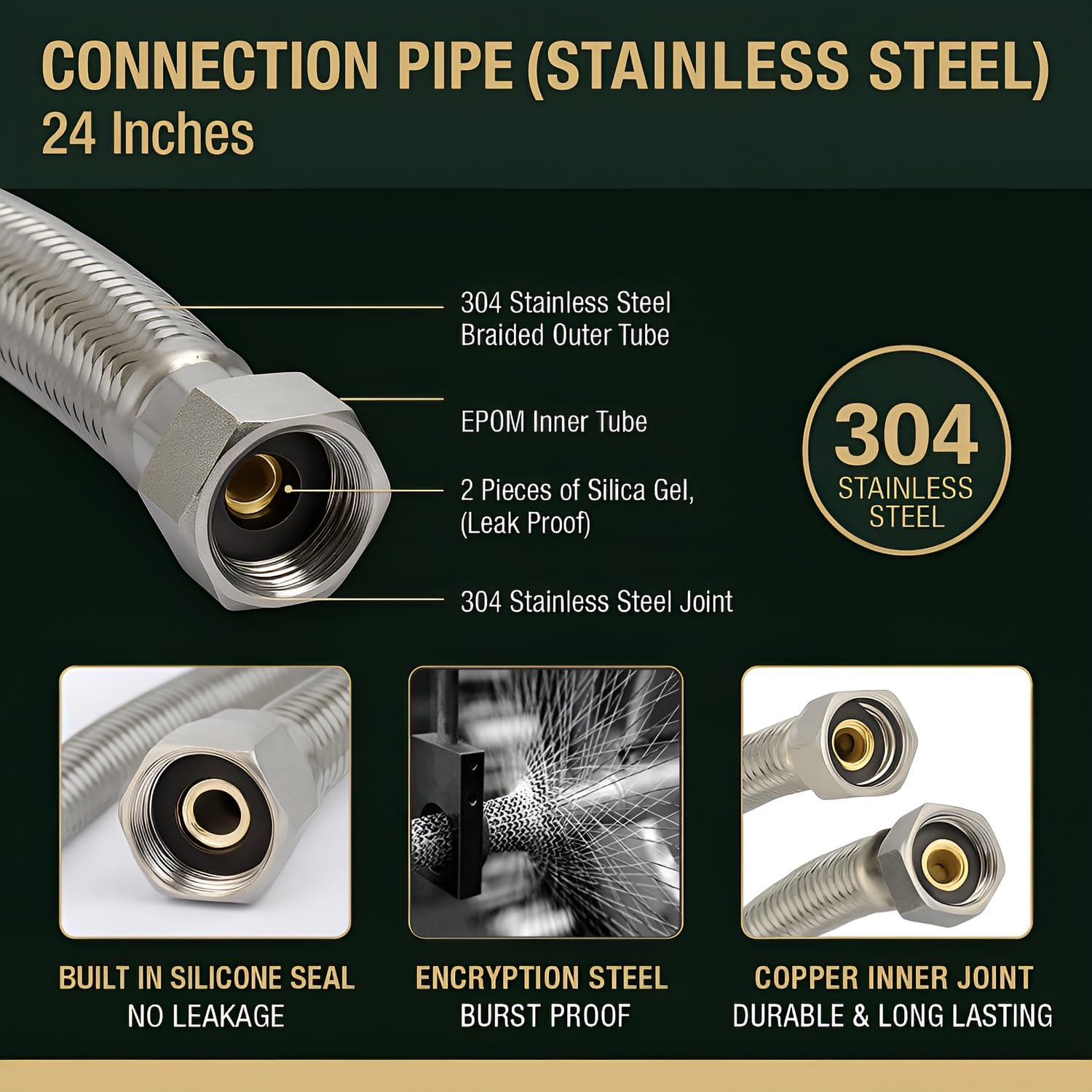 Geyser Connection Pipe 24 Inch – Heavy Duty