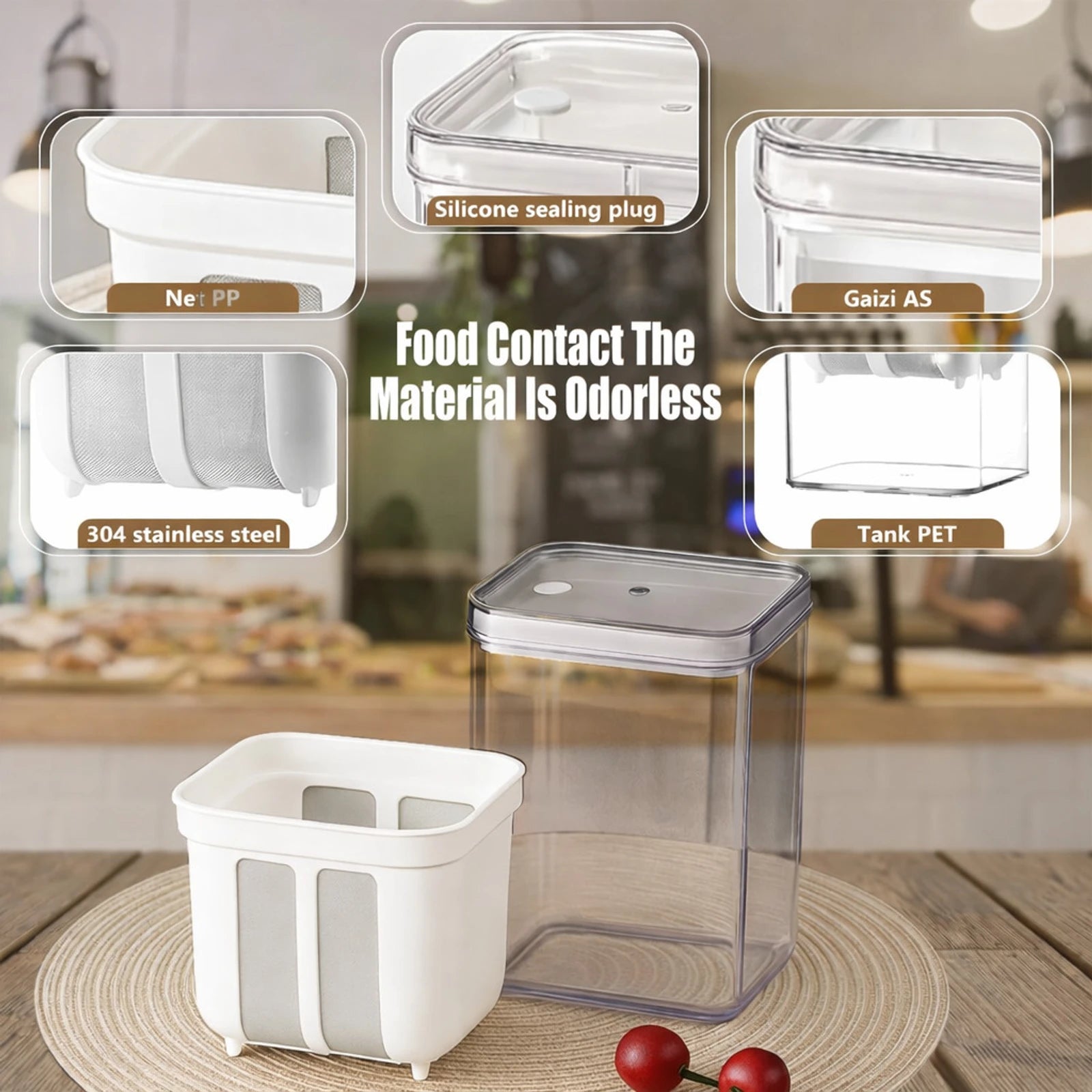Youghurt Filter Collapsible Strainer (White Pack of 1)