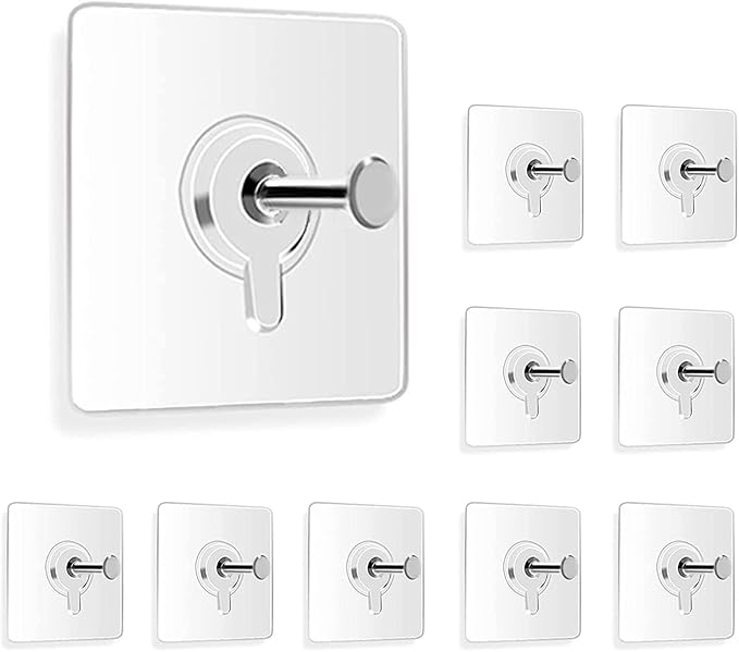 Adhesive Hooks for Hanging, Heavy Duty Wall Door Hooks.
