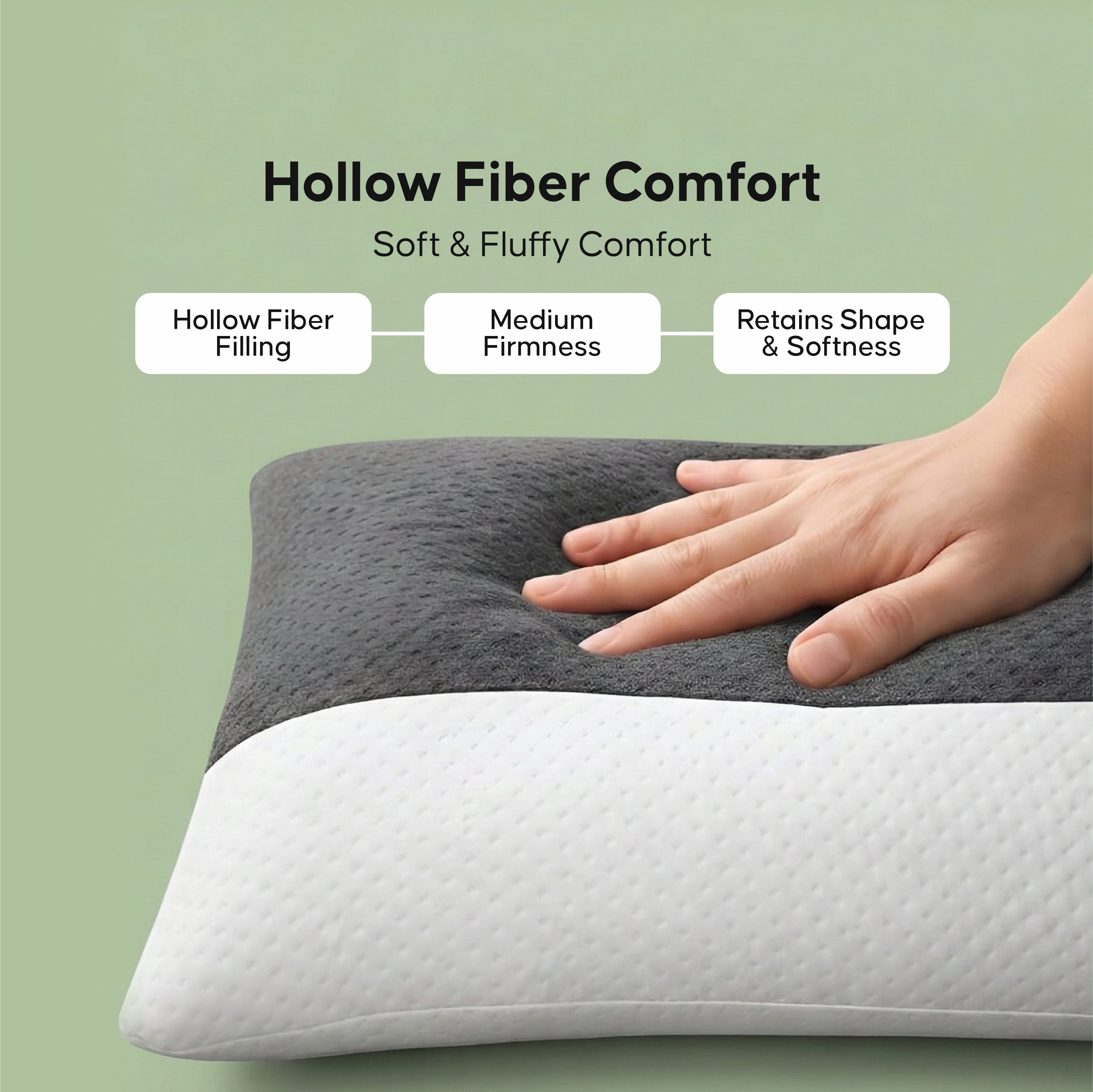 Hollow Fiber Pillow (27 x 16),Heavy Duty & Premium Quality