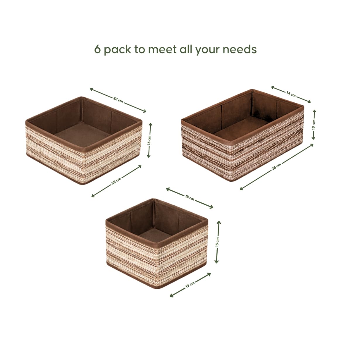 6 Pcs Foldable Closet Organizers