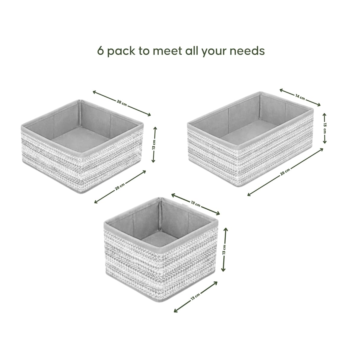 6 Pcs Foldable Closet Organizers