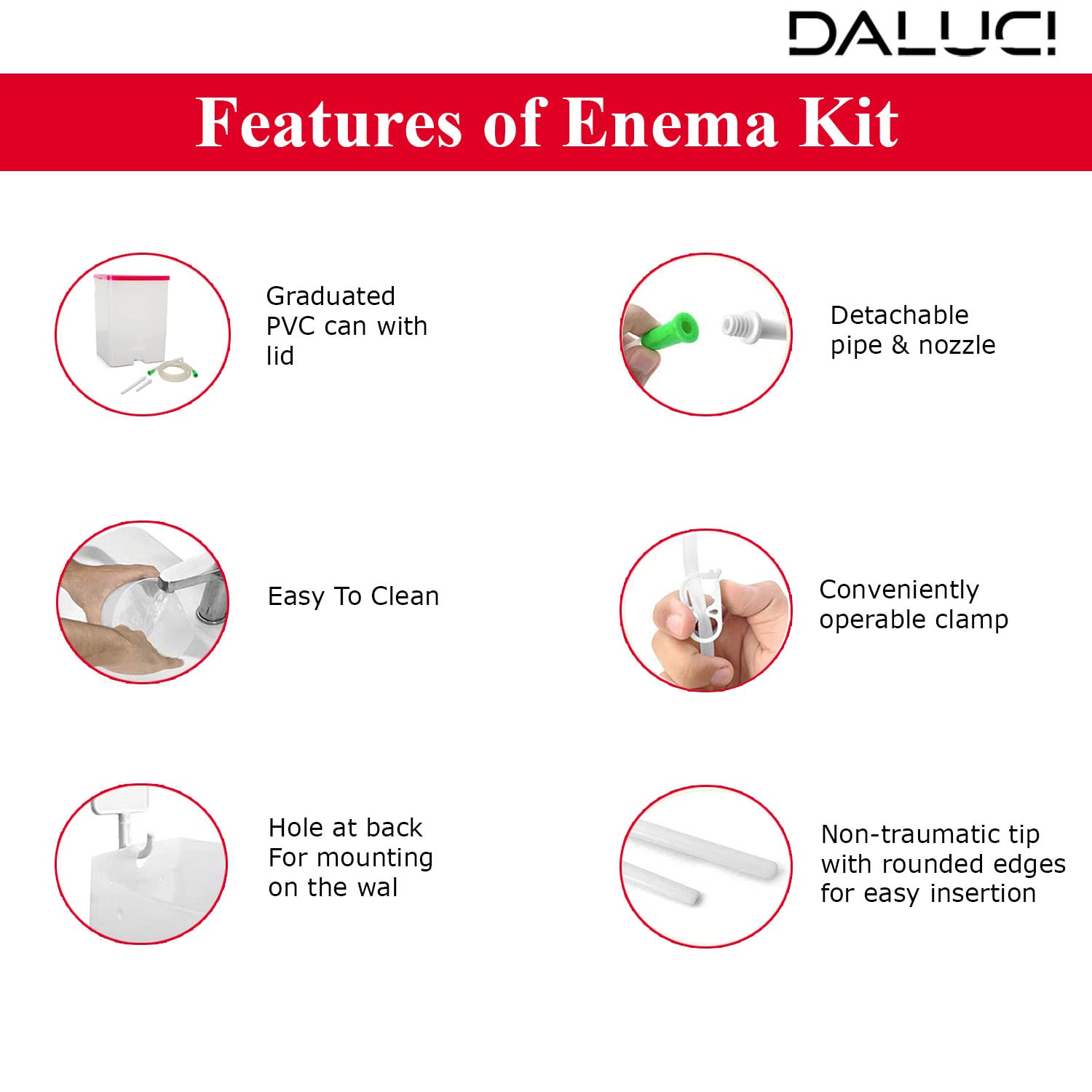 PVC Enema Kit for Home Use- Pink