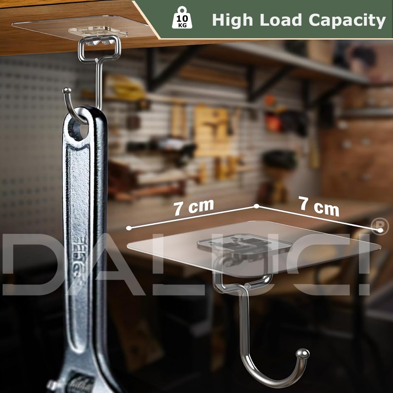 Long Hook / Big Hook- Transparent,Heavy Duty & Premium Quality.