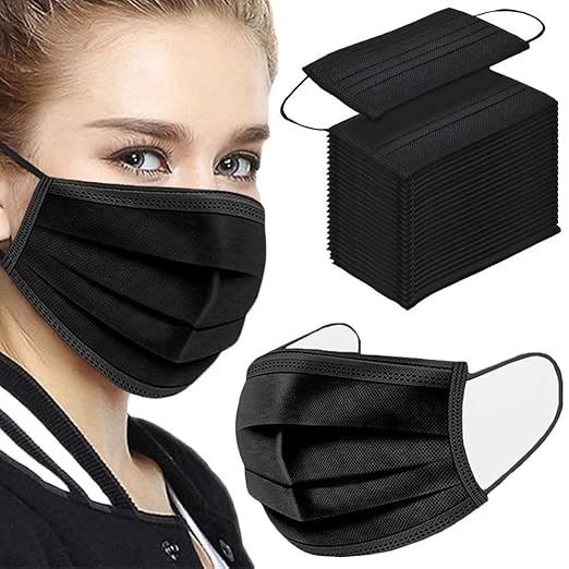 3Ply Surgical Face Mask-Black