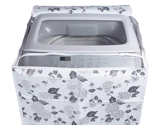 Top Load Washing Machine Cover Suitable for LG 6 kg | 6.2 Kg | 6.5 Kg | 7 Kg Washing Machine (Half White & Grey)