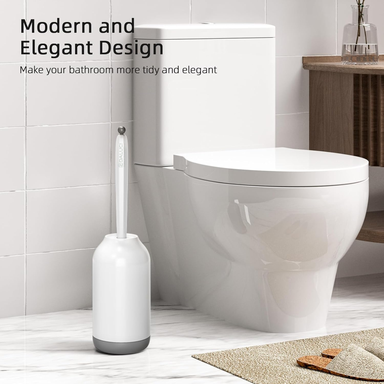 HAMITOR Toilet Bowl Brush Holder Set